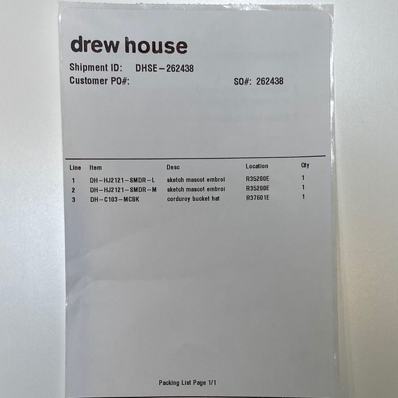 Drew House Sketch Mascot Embroidery SS Tee Dusty Rose - Size L - Picture 8 of 8